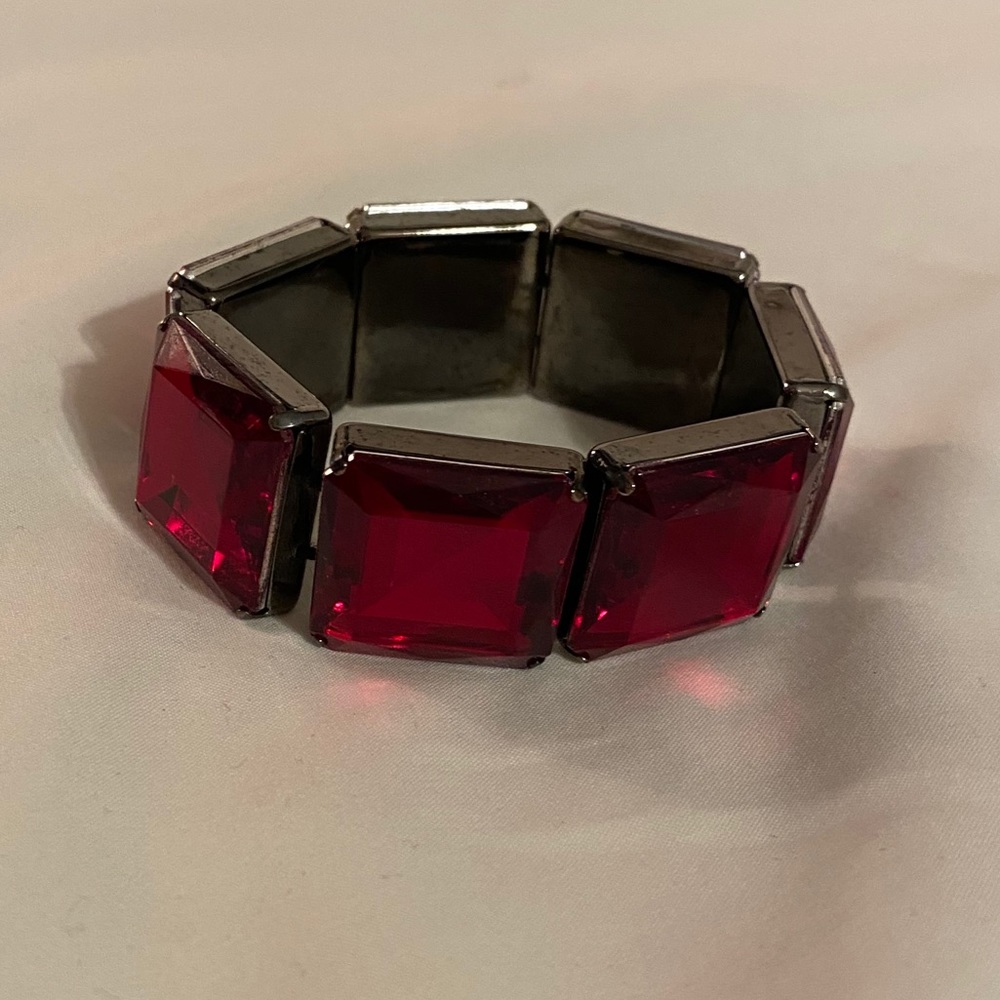 Deep red jewel bracelet